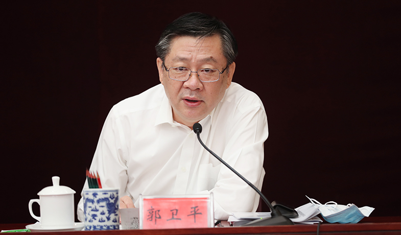 8月12日，郭衛(wèi)平在第十二屆駿馬獎評獎委員會第一次全體會上講話