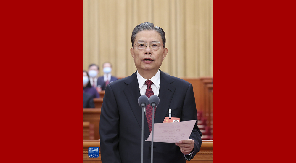 3月5日，第十四屆全國人民代表大會第一次會議在北京人民大會堂開幕。趙樂際主持開幕會。