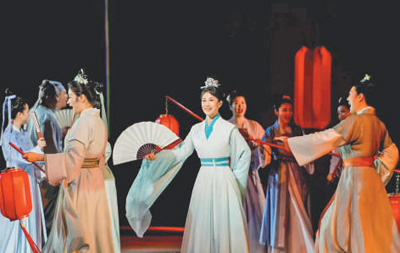 圖為歌劇《李清照》劇照。  　　浙江演藝集團供圖