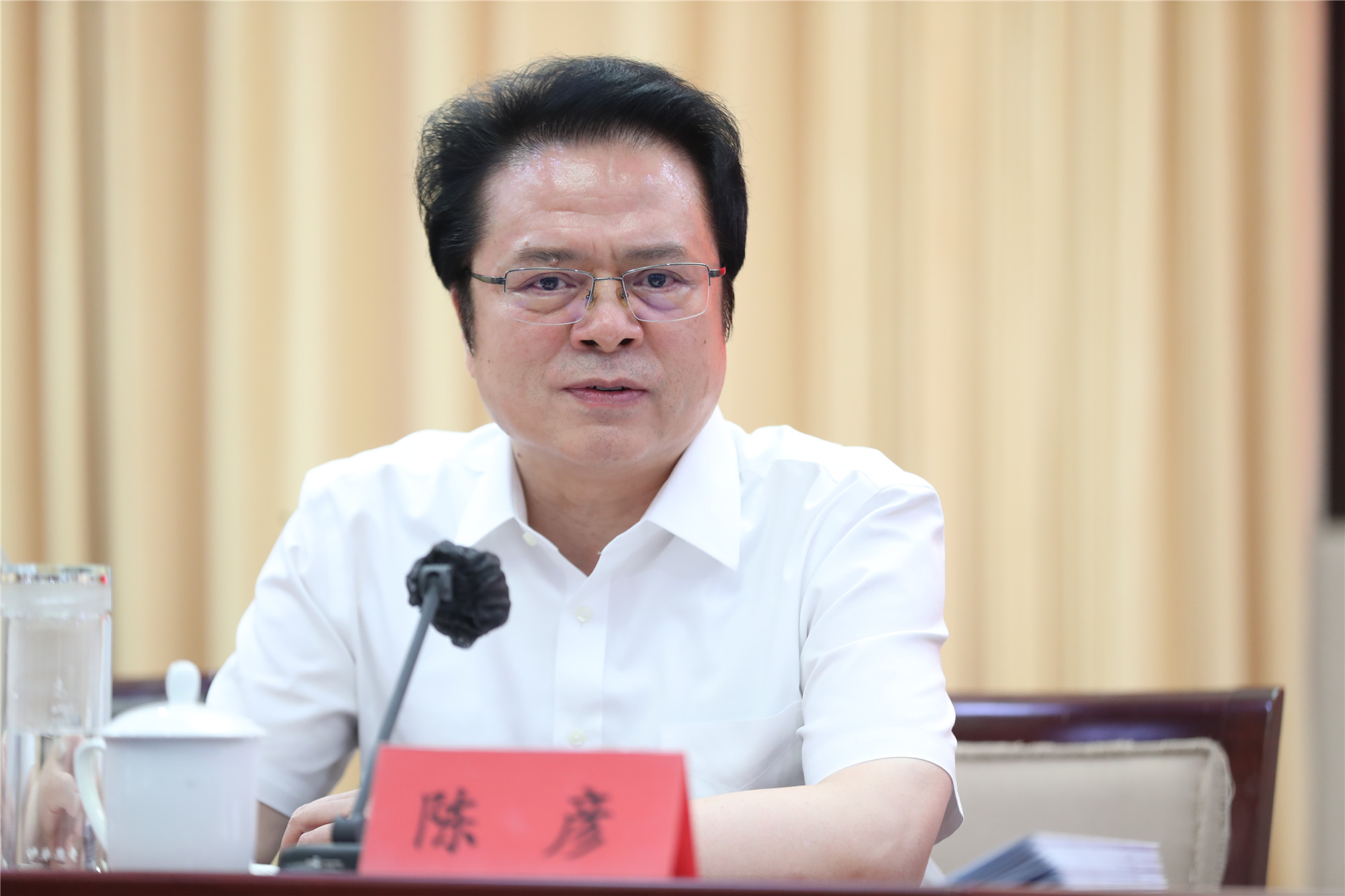 中國作協(xié)黨組成員、副主席陳彥主持會議