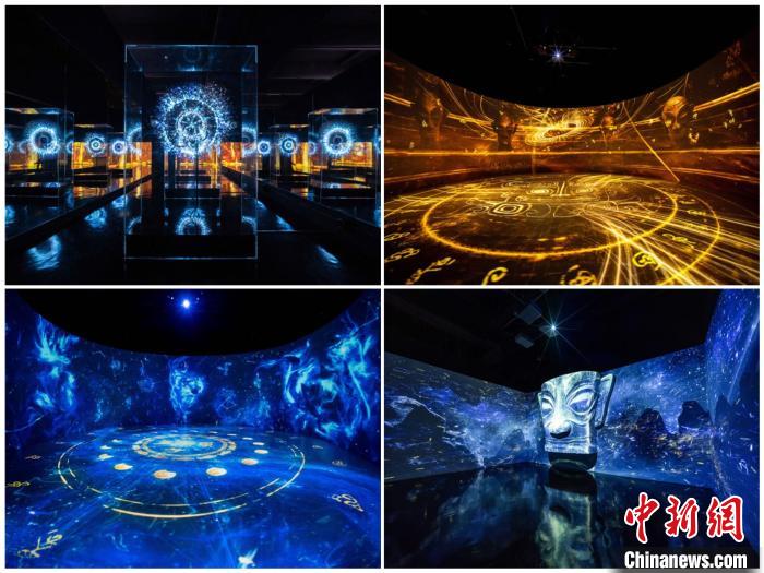 《你好！三星堆》光影展廳現(xiàn)場(chǎng)。 展覽組委會(huì)供圖