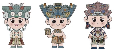 　部分良渚“搜神記”潮玩公仔。  　　受訪者供圖