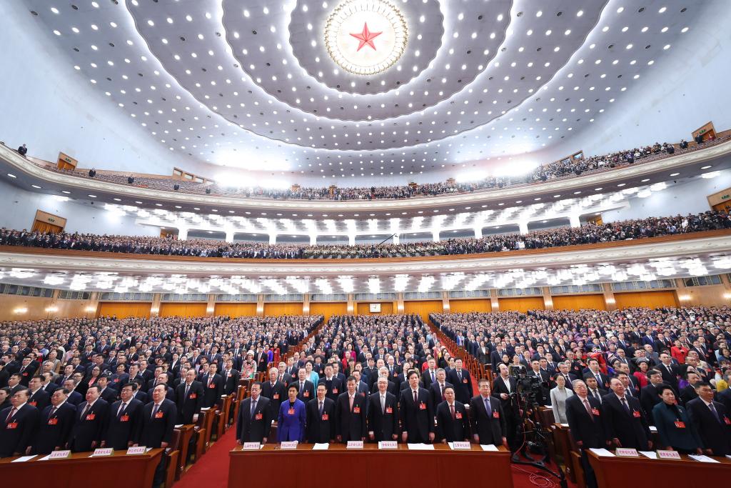 3月5日，第十四屆全國人民代表大會第二次會議在北京人民大會堂開幕。新華社記者 黃敬文 攝
