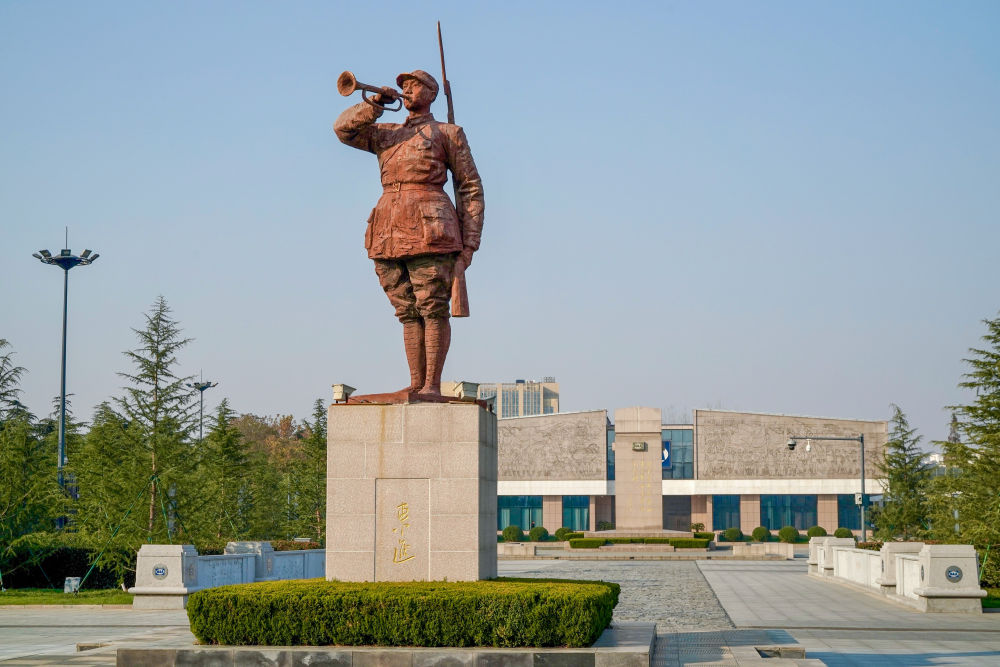 這是2023年12月3日拍攝的江蘇鹽城新四軍紀(jì)念館外景。新華社記者 李博 攝