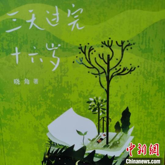 圖為曉角詩集《三天過完十六歲》。 中新網(wǎng)記者 李愛平 攝