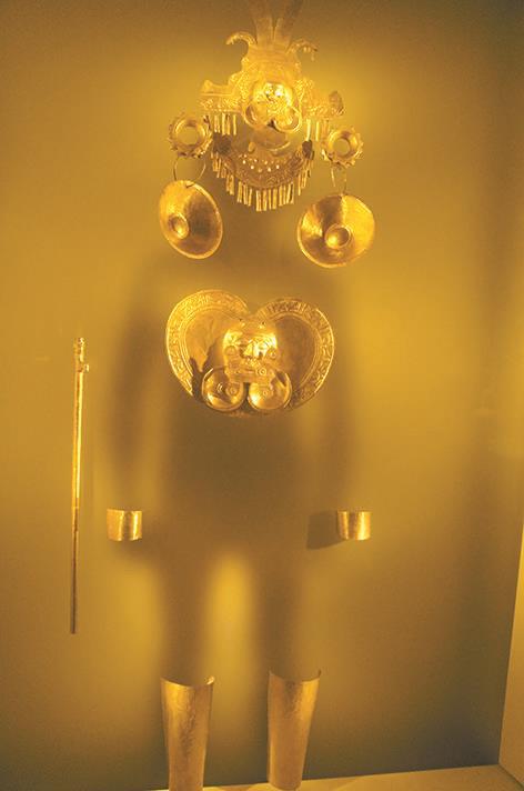 上圖：黃金博物館的展品。均 范慕尤 攝